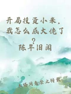 开局投资小米，我怎么成大佬了？