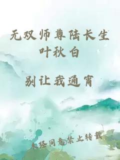 无双师尊陆长生叶秋白